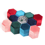 Flannel Hexagonal Jewelry Ring Pendant Packaging Top Velvet Decoration