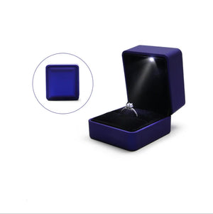 Flannel LED Jewelry Box - Lover Gift Wedding Ring Pendant Earring Display
