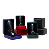 Flannel LED Jewelry Box - Lover Gift Wedding Ring Pendant Earring Display