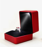 Flannel LED Jewelry Box - Lover Gift Wedding Ring Pendant Earring Display
