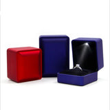Flannel LED Jewelry Box - Lover Gift Wedding Ring Pendant Earring Display