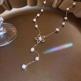 Flower Fairy Minority Choker Pearl Tassel Necklace Girl