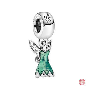 Flower Fairy Pendant Charm Rainbow Bead 925 Bracelet Women Jewelry Gift