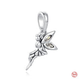 Flower Fairy Pendant Charm Rainbow Bead 925 Bracelet Women Jewelry Gift