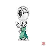 Flower Fairy Pendant Charm Rainbow Bead 925 Bracelet Women Jewelry Gift