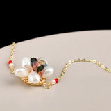 Multicolor Stone Bracelet Women Chain Bracelets Freshwater Pearls Jewelry