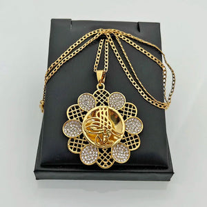 Flower Pendant Necklace Totem Slid Chain Women Necklace
