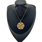 Flower Pendant Necklace Totem Slid Chain Women Necklace