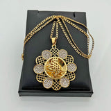 Flower Pendant Necklace Totem Slid Chain Women Necklace
