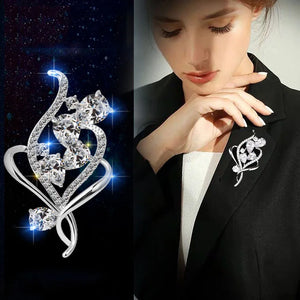 Flower Shape Brooch Pins High Copper Crystal Pins Jewelry Accessories For Women