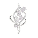 Flower Shape Brooch Pins High Copper Crystal Pins Jewelry Accessories For Women