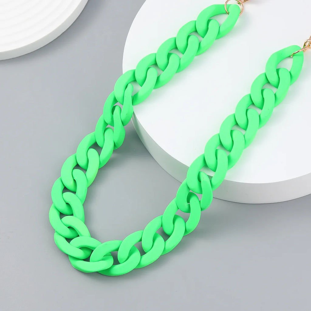 Bohemian Vintage Acrylic Chain Necklace