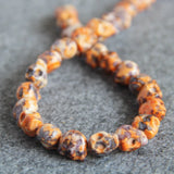 Turkey Stone Yellow Skull Beads Stripe DIY Howlite Lucky Beads Jewelry