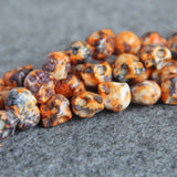 Turkey Stone Yellow Skull Beads Stripe DIY Howlite Lucky Beads Jewelry