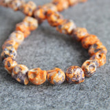 Turkey Stone Yellow Skull Beads Stripe DIY Howlite Lucky Beads Jewelry