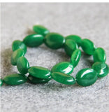 Green Malay Chalcedony Beads Oval DIY Beads Loose Natural Stones