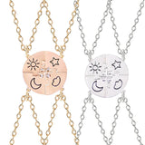4-Piece Star Moon Necklace Cloud Pendant Sisters Friendship Necklace