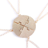 4-Piece Star Moon Necklace Cloud Pendant Sisters Friendship Necklace
