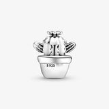 Cactus Ferris Wheel Dog Cat DIY Silver Beads Bracelet