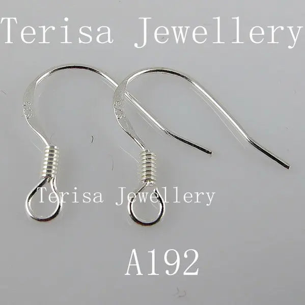 Wholesale 925 Sterling Silver Hooks, 0.5mm, Silver, 1.5cm, 100 Pairs