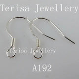 Wholesale 925 Sterling Silver Hooks, 0.5mm, Silver, 1.5cm, 100 Pairs