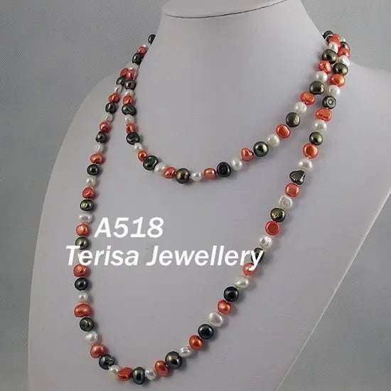 Fresh Water Pearls Necklace Long Necklace 48inch 7-8mm Necklace