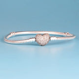 925 Silver Moment Heart Bracelet for European Charm Bracelets