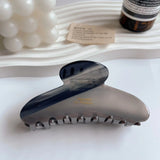 Grey Patchwork Hair Clip Geometric High Acetate Shark Clip
