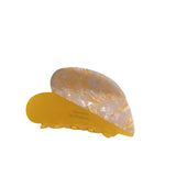 French Retro Yellow Floral Patchwork Hair Clip