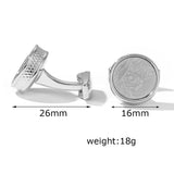 French Cufflinks Men's Business Suits Shirts Buttons Retro Pattern