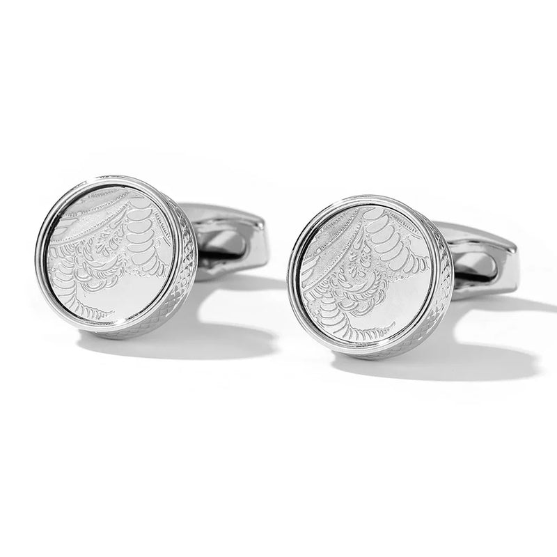 French Cufflinks Men's Business Suits Shirts Buttons Retro Pattern