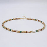 French Beimu Pearl Titanium Steel Neckchain Wedding Jewelry