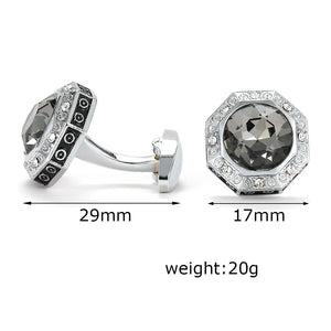 French Rhinestone Cufflinks for Men High-end Business Banquet Suits