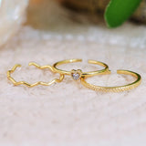 French Minimalist Heart Shine Lady Ring Jewelry Gift Set