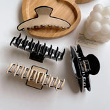 French Retro Solid Acetate Hair Claw Clip Geometric Hair Accessory