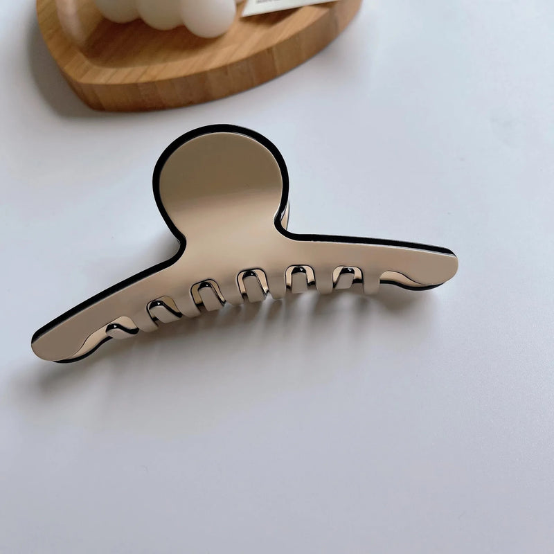 French Retro Solid Acetate Hair Claw Clip Geometric Hair Accessory
