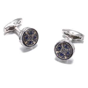 French Shirts Cufflinks Retro Pattern Men's High-quality Cuff Buttons