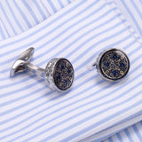 French Shirts Cufflinks Retro Pattern Men's High-quality Cuff Buttons