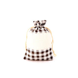 5pcs 13*18cm Printed Cotton Linen Drawstring Bags, Jewelry Grocery Storage