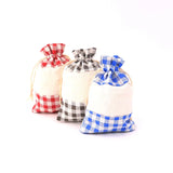 5pcs 13*18cm Printed Cotton Linen Drawstring Bags, Jewelry Grocery Storage
