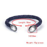 Freshwater Pearl Bead Charm Grey Leather Bracelet Cuff
