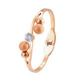 Stainless Steel CZ Ball Open Bracelet Love Wedding Bangle