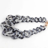 Acrylic Big Choker Necklace Statement Resin Long Collar Link Chains Pendant