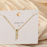 Diamond Bamboo Necklace Female Zirconia Bamboo Pendant Chain
