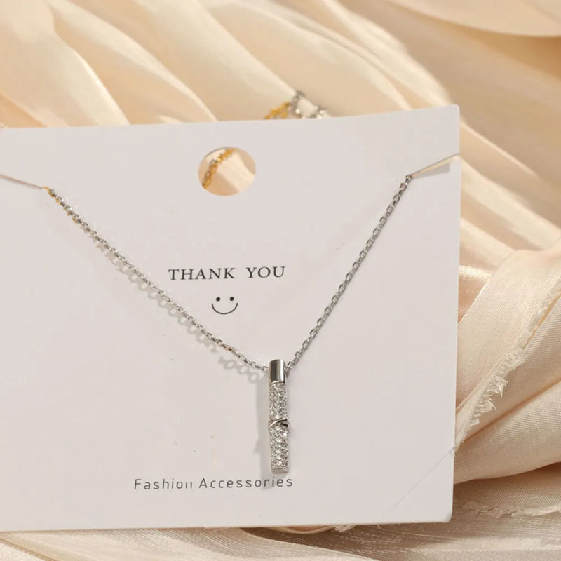 Diamond Bamboo Necklace Female Zirconia Bamboo Pendant Chain