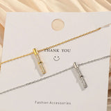 Diamond Bamboo Necklace Female Zirconia Bamboo Pendant Chain