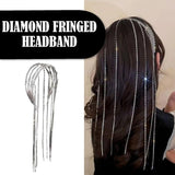 Rhinestone Headband with Long Tassel Crystal Hairpin