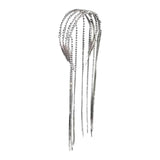 Rhinestone Headband with Long Tassel Crystal Hairpin