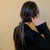 Full Rhinestone Headband Hair Women Tassel Crystal Headband Wedding Accessories
