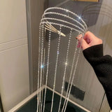 Rhinestone Headband with Tassel, Hair Accessories for Women